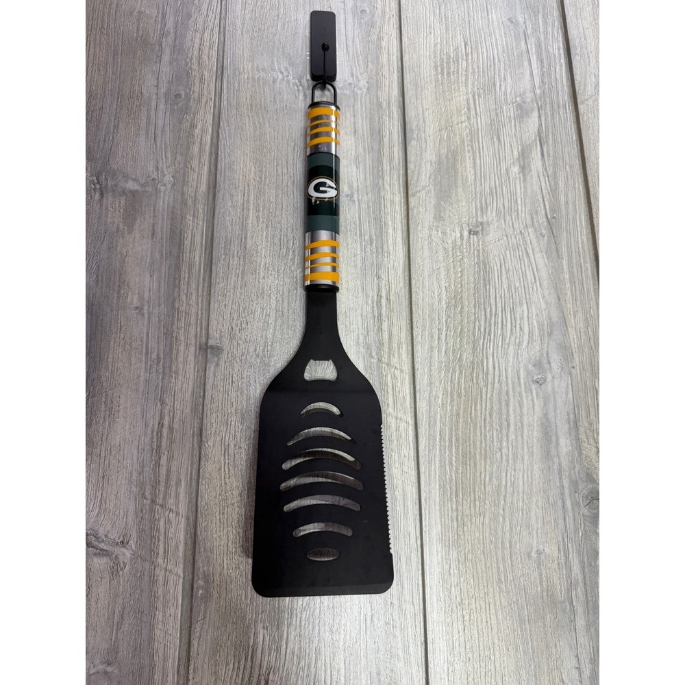 Green Bay Packers Sportula BBQ Spatula Bottle Opener Serrated Edge Tailgate Tool